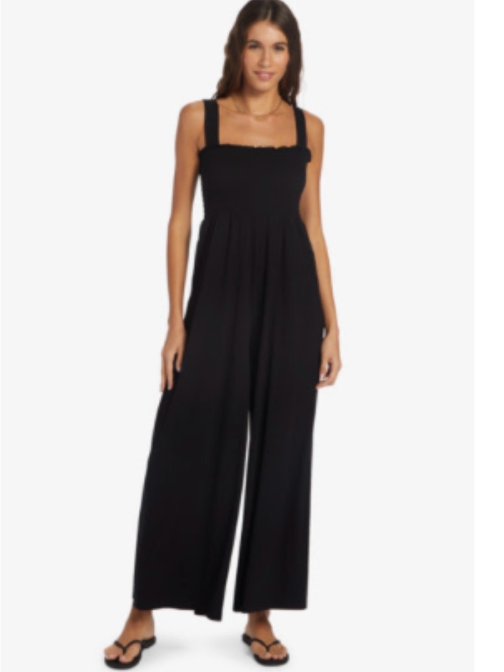 Roxy smocked jumpsuit. Size small. black
